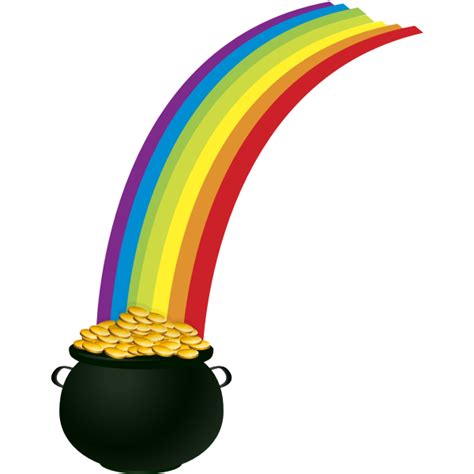 Rainbow With Pot Of Gold Svg