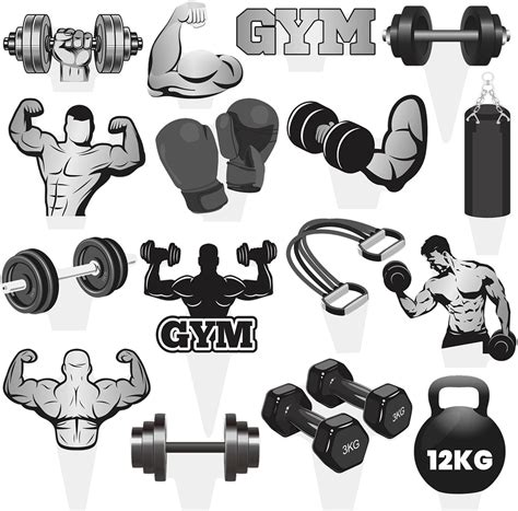 gym theme cupcake toppers pcs weight lifting chile ubuy