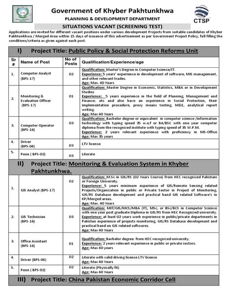 Government Of Khyber Pakhtunkhwa Project Title Public Policy And Social