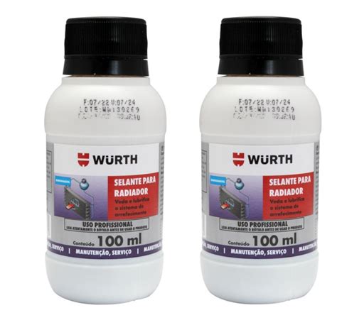 2x Selante Radiador Tapa Furo Biodegradável Wurth 100ml MercadoLivre