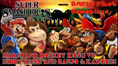 BMF100 Plush Gameplays Mario Donkey Kong Vs Diddy Kong And Banjo