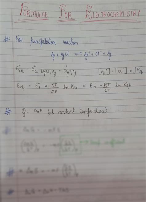 Solution Formula For Electrochemistry Studypool