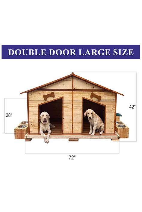 Wooden Dog House - Double Door. Large Size Online India - PetLikes