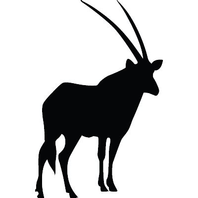 Pronghorn Antelope Silhouette Stencil