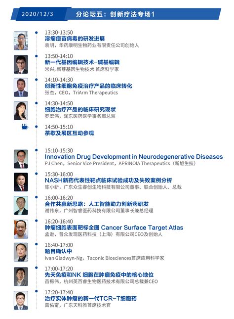 议程公开 2020第三届中国生物医药创新合作大会
