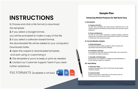 Sample Plan Template in Google Docs, PDF, Word - Download | Template.net