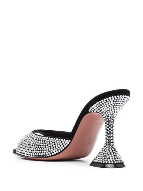 Amina Muaddi Caroline 105mm Crystal Embellished Mules Farfetch