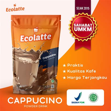 Jual Ecolatte Cappucino Gram Powder Drink Bubuk Minuman Enak Rasa