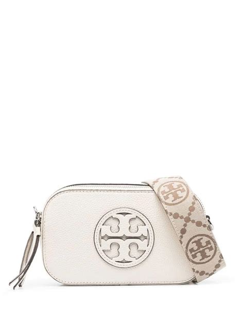 Tory Burch Mini Miller Leather Crossbody Bag In Natural Lyst