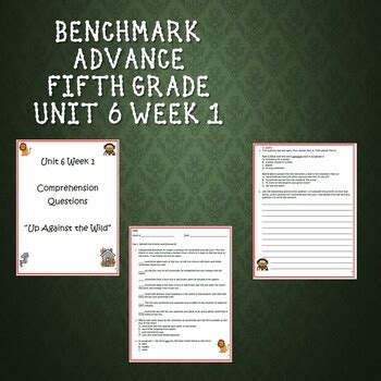 Fifth Grade Benchmark Advance Unit Week Comprehension Questions