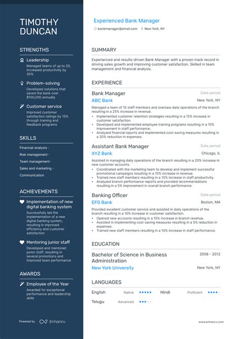 5 Bank Manager Resume Examples And Guide For 2023