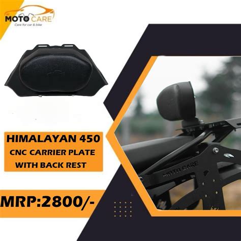 Cnc Plate Carrier With Backrest For Himalayan Favourite Care And Bike