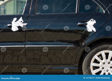 Wedding Car Decorated by Ribbons Stock Photo - Image of decorated, auto ...