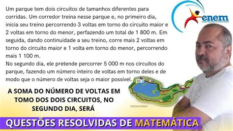 Enem Matem Tica Qual Maior N Mero De Voltas Nos Circuitos De