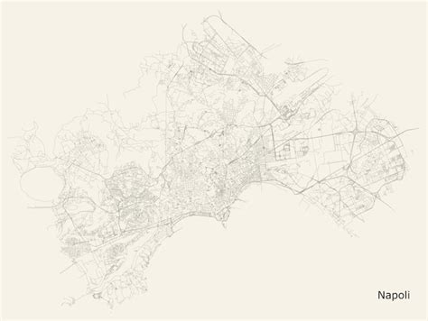 Premium Vector | City road map of Naples Italy