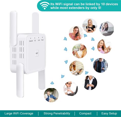 Rpteur WiFi Puissant 1200Mbps Amplificateur WiFi Sans Fil WiFi Range