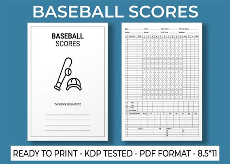 Baseball Scores KDP Interior Graphic by MAYA DESIGN STORE · Creative