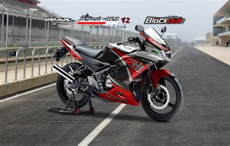 Jual Decal Ninja 150 RR New Fast 06 3 V2 Warna Merah Putih Sticker