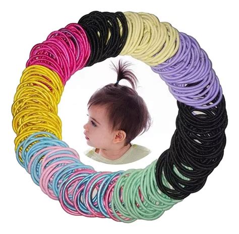 300 Lazos Elasticos Para El Pelo Para Niñas Y Bebes Tama Envío gratis