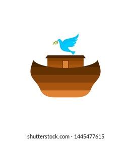 Logo Noahs Ark Dove Branch Olive Stock Vector (Royalty Free) 1445477621