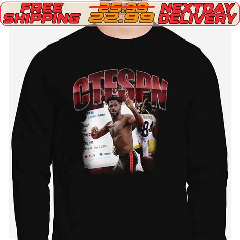 Custom Xmas Gift Antonio Brown Ctespn Shirt