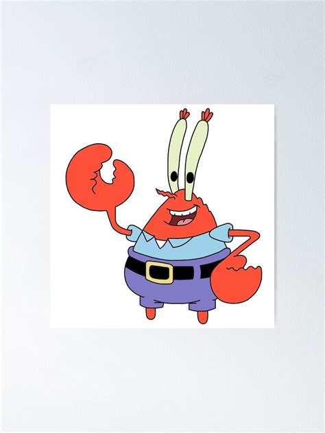 Mr Krabs Simple Poster For Sale By Emmelineklatt Redbubble