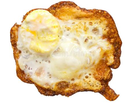 Burnt fried egg stock image. Image of fried, crispy, isolated - 23823003