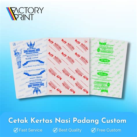 Jual CETAK KERTAS NASI PADANG CUSTOM KERTAS NASI MOTIF KERTAS KORAN