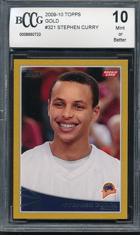 Stephen Curry Topps Gold Rc Bccg Pristine Auction