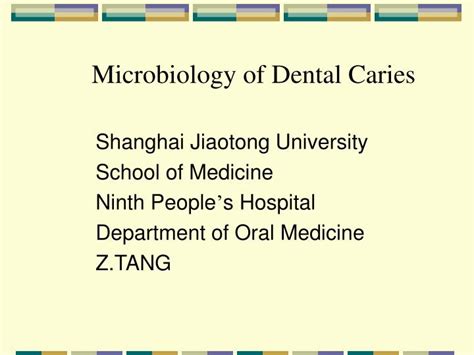 Ppt Microbiology Of Dental Caries Powerpoint Presentation Free