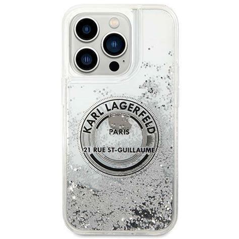 Original Case Iphone Pro Max Karl Lagerfeld Hardcase Liquid Glitter