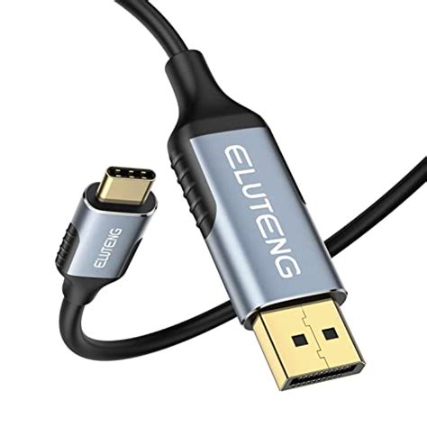 Eluteng Câble Usb C Vers Displayport 8k 60 Hz Thunderbolt 3 Vers Displayport 12 M Type C Vers