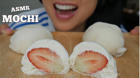 Asmr Mochi Fresh Fruits Best Mochi Ive Ever Had Sticky Soft Eating Sounds No Talking Sas