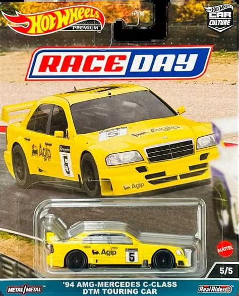 Hot Wheels Premium Race Day 94 AMG Mercedes C Class DTM Touring Car For 3 Years Above By Small