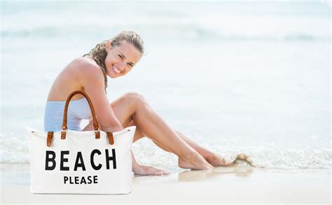 Borsa Da Spiaggia Con Manico In Pelle Vegana Borsa Da Spiaggia Extra