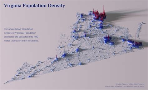 3d Maps Visualize The Stark Population Density Differences In Cities In The Us My Modern Met