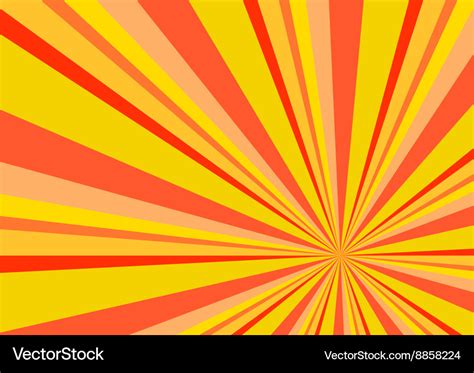 Light Ray Burst Abstract Background Orange Vector Image