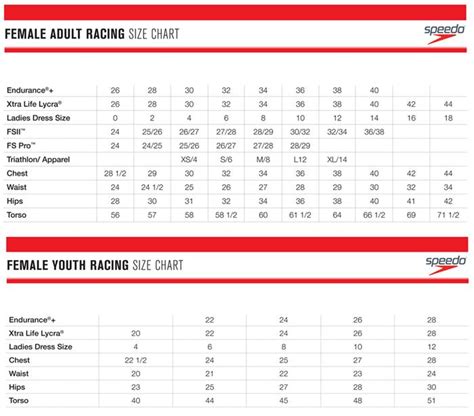 Speedo Size Guide Atelier Yuwaciaojp