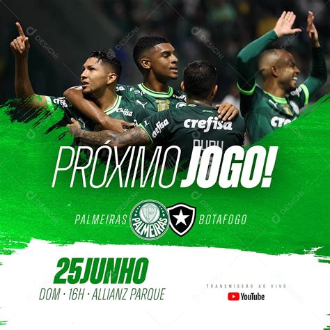 Post Próximo Jogo Palmeiras Social Media PSD Editável download Designi