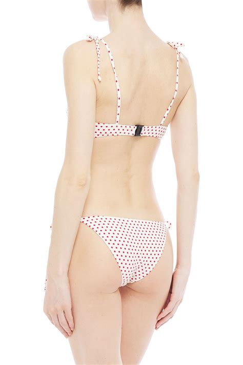 Lisa Marie Fernandez Nicole Polka Dot Stretch Crepe Bikini The Outnet