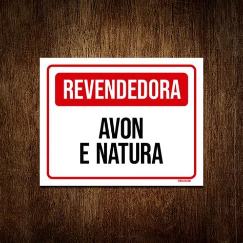 Kit Placa Sinaliza O Revendedora Avon Natura Frete Gr Tis