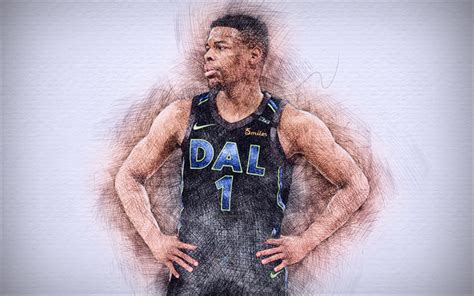 Download Wallpapers Dennis Smith Jr 4k Artwork Basketball Stars