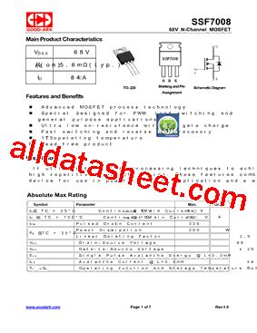 SSF7008 Datasheet PDF GOOD ARK Electronics