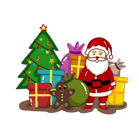 Papá Noel Y Regalos PNG dibujos Papá Noel Regalo Navidad PNG y PSD