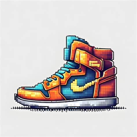 Premium Photo Sneakers Pixel Art Design Sneakers Creative Shoes