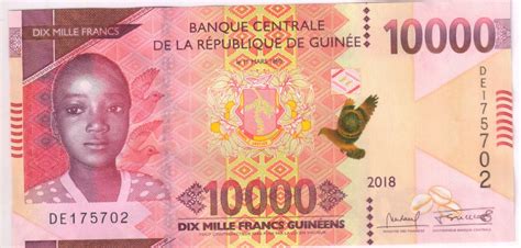 Guinea - 10000 Francs 2018 unc currency note - KB Coins & Currencies