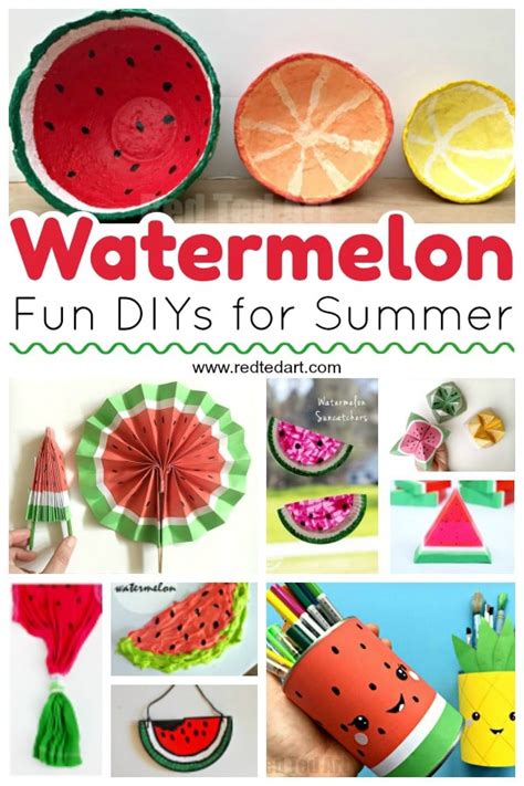 DIY Watermelon Craft Idea - Red Ted Art - Kids Crafts