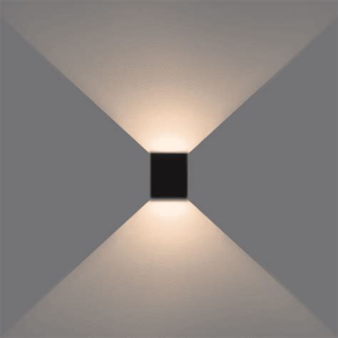 Arandela Led Wall Plus 2 Fachos Abertos Preto 10W 3000K Stella