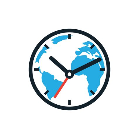 Time World Vector Logo Design Template Time Planet Symbol Or Icon