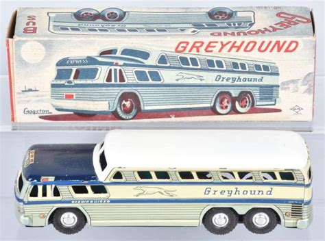 Sold Price Diaya Tin Friction Greyhound Bus W Box August 6 0117 10